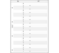 Exacompta - 29216E - Recharge perforée adresses-téléphones pour Organiseur Exatime 29-21 cm x 29,7 cm - 32 feuillets blancs