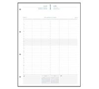 Exacompta 29250E - Recharge Exatime 29 - 21 x 29,7 cm - Journalier Millésimé Annuel - 1er et 2eme Semestre - Janvier à Décembre 2026