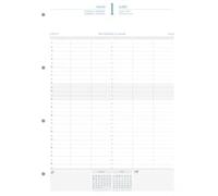 Exacompta 29250E Recharge Organiseur pour Exatime 29 Journalier - Format 21 x 29,7 cm - 1er et 2eme Semestre - Janvier 2027 à Décembre 2027
