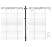 Exacompta - 29272E - Recharge perforée - Accessoire pour Organiseur - Exatime 29 - Semainier Millésimé - 1/4 h par 1/4 h - Format 21 cm x 29,7 cm - Janvier 2026 à Décembre 2026