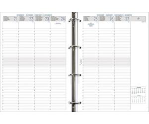 Exacompta - 29272E - Recharge perforée - Accessoire pour Organiseur - Exatime 29 - Semainier Millésimé - 1/4 h par 1/4 h - Format 21 cm x 29,7 cm - Janvier 2027 à Décembre 2027