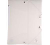 Exacompta 30x Chemise à élastique 3 rabats PP 5/10e A4 Incolore 55860E