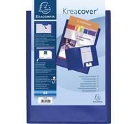 Exacompta 30x Chemise de présentation PP souple Krea Cover A4 Bleu 43502E