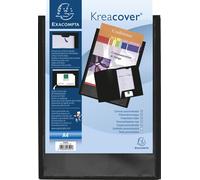 Exacompta 30x Chemise de présentation PP souple Krea Cover A4 Noir 43501E