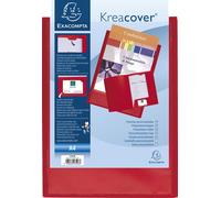 Exacompta 30x Chemise de présentation PP souple Krea Cover A4 Rouge 43503E
