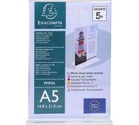 Exacompta 30x Porte-visuel droit vertical A5 Cristal 85158D