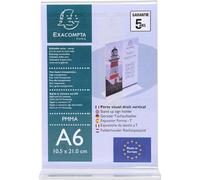 Exacompta 30x Porte-visuel droit vertical A6 Cristal 86158D