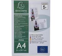 Exacompta 30x Porte-visuel incliné vertical A4 Cristal 84058D