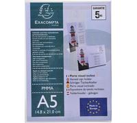 Exacompta 30x Porte-visuel incliné vertical A5 Cristal 85058D