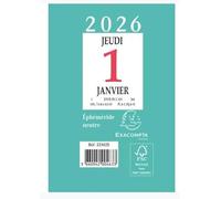 EXACOMPTA - 32102E - 1 Bloc Ephéméride Neutre Autocollant à Effeuiller (Sans Plaque) - Format 6.5 x 9.7 cm - Janvier 2026 à Décembre 2026