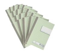 Exacompta 3240SE Paquet de 5 Manifolds quadrillé 5x5 petits carreaux 14,8 x 10,5 cm 50 feuillets dupli autocollant numéroté de 1 à 50 (Lot de 4)