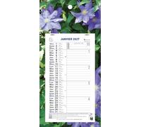 Exacompta - 33214E - Calendrier mensuel avec feuillets détachables 13 x 23 cm - Sur support plaque imprimée Nature 16 x 33 cm - Janvier à décembre 2026 - Visuel aléatoire