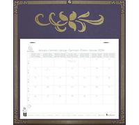 Exacompta 33311E - Calendrier mensuel avec feuillets détachables 24 x 18cm - Sur support plaque imprimée Skytos 27,5 X 30,5 cm - Janvier à décembre 2026