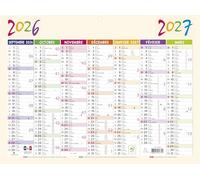 Exacompta 34380E - Calendrier Pep's - 29,5 x 22 cm - Septembre 2025/2026 - Coloris beige