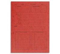 Exacompta Dossiers de procédure – carte lustrée 25x32 cm – Paquet de 25 – Rouge
