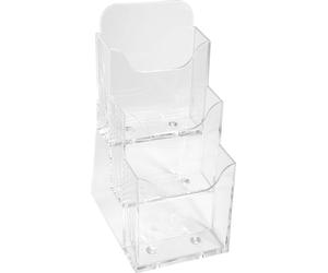 Exacompta 4x Distributeur de prospectus 3 compartiments DL (10X21cm) 73158D