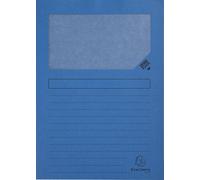 Exacompta 4x Paquet de 100 chemises à fenetre Forever 22x31cm Bleu vif 50102E