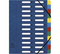 Exacompta 4x Trieur à fenêtres véritable 24 compartiments Bleu 55242E