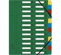 Exacompta 4x Trieur à fenêtres véritable 24 compartiments Vert 55243E