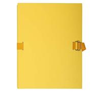 Exacompta 5 Chemises à Dos Extensible Papier Toilé A4 13 cm Jaune