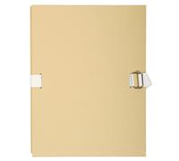 Exacompta 5 Chemises à Dos Extensible Papier Toilé A4 13 cm Mastic
