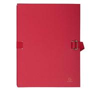 Exacompta 5 Chemises à Dos Extensible Papier Toilé A4 13 cm Rouge