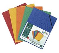 Exacompta 5 Chemises à Élastiques Sans Rabat Imprimées 355 g/m² Assorties