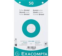 EXACOMPTA 50 F.BRIST.BLANC 125/200 5X5 PERF S/FILM