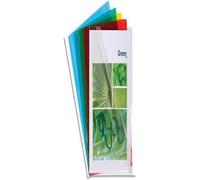 Chemise coin plastique Exacompta A4 PVC lisse 13/100e transparente couleurs assorties - Paquet de 50