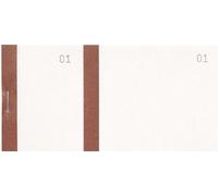 Exacompta 50x Bloc vendeur à bande couleur 100 feuil. 6x13,5 cm Bistre 96301E