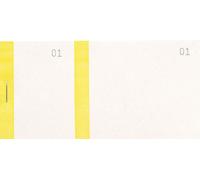 Exacompta 50x Bloc vendeur à bande couleur 100 feuil. 6x13,5 cm Jaune 96303E