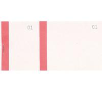 Exacompta 50x Bloc vendeur à bande couleur 100 feuil. 6x13,5 cm Rouge 96304E