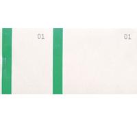 Exacompta 50x Bloc vendeur à bande couleur 100 feuil. 6x13,5 cm Vert 96305E