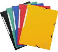 Exacompta 50x Chemise à élastique sans rabat 400gm2 A4 Couleurs assorties 5520E