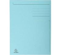 Exacompta 50x Chemise imprimée 3 rabats Forever® 280gm2 Folio Bleu clair 449006E