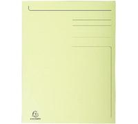 Exacompta 50x Chemise imprimée 3 rabats Forever® 280gm2 Jaune 448005E