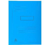 Exacompta 50x Chemise imprimée à 2 rabats 290g/m2 24x32cm Bleu vif 445006E