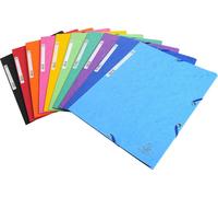 Exacompta 50x Chemises à élastiques 3 rabats Couleurs assorties 55500E