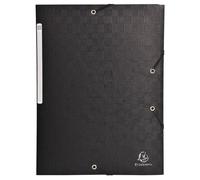 Exacompta 50x Chemises à élastiques 3 rabats monobloc Couleurs assorties 55750E