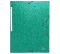 Exacompta 50x Chemises à élastiques carte lustrée 3 rabats monobloc Vert 55753E