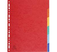 Exacompta 50x Intercalaires 225g 6 positions A4 maxi Couleurs assorties 2406E