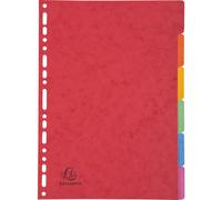 Exacompta 50x Intercalaires 400g 6 positions A4 Couleurs assorties 89H