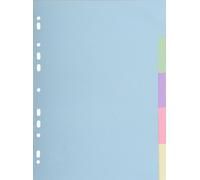 Exacompta 50x Intercalaires carte pastel 170g 5 positions A4 assort. 1605E