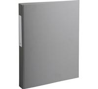 Exacompta 54384E 10x Classeur à anneaux en carton rigide 1,8 mm laminé PP, 2 anneaux ronds de 25 mm fixés à la couverture arrière, dos de 40 mm, 32 x 25,5 cm pour format A4 - Gris