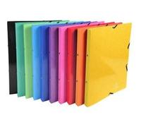 Exacompta 20x Classeur à élastiques 2 anneaux 15mm A4 Couleurs assorties 54829E