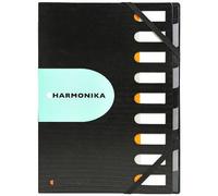 Exacompta Trieur HARMONIKA Exactive 55334E – 9 compartiments, dos extensible – carton de 5 – noir