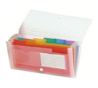 Trieur valisette plastique Exacompta à soufflet 7 divisions incolore - format chèque