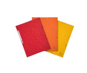 Exacompta 55575E 17x Lot de 3 chemises A4 à élastique et 3 rabats, Colorspan 400 g/m² - Soleil
