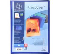 Exacompta - 5720E - Protège-document personnalisable, dossier polypropylène, 20 poches avec 40 vues - Coloris aléatoire G