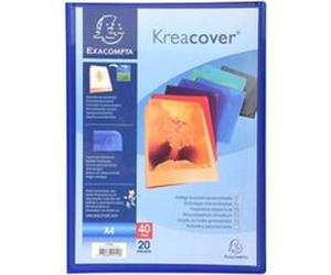 Exacompta - 5720E - Protège-document personnalisable, dossier polypropylène, 20 poches avec 40 vues - Coloris aléatoire G